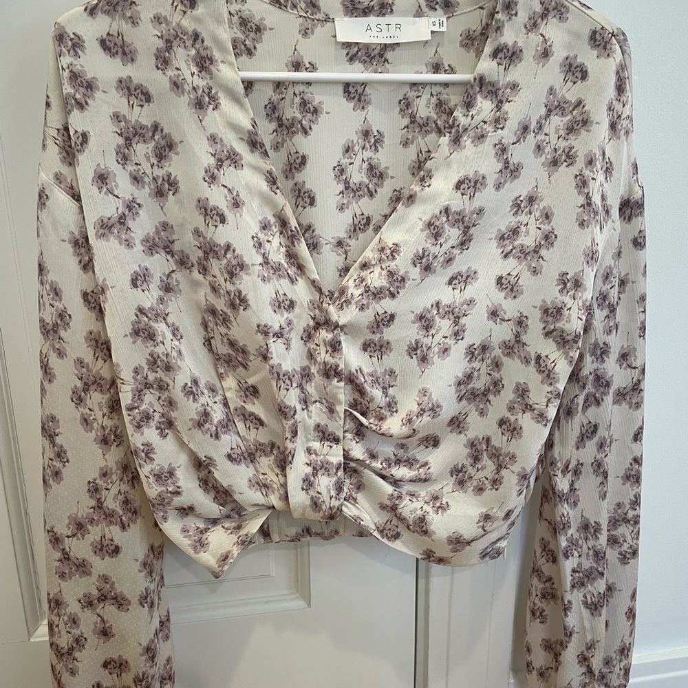 ASTR the label crop top blouse